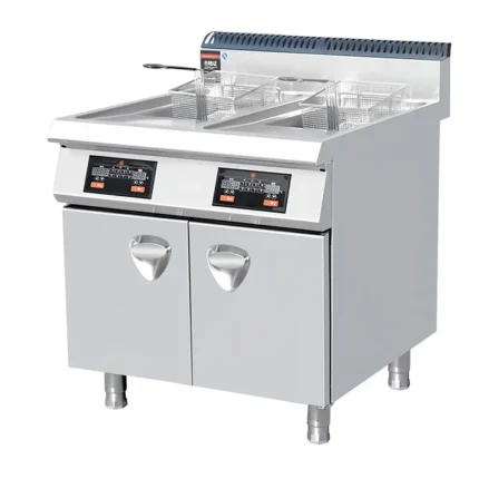 Industrial Floor-Standing Double Tank Gas Deep Fryer Commercial Cooking Equipment